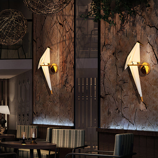 Tsuru Origami Crane LED Wall Light