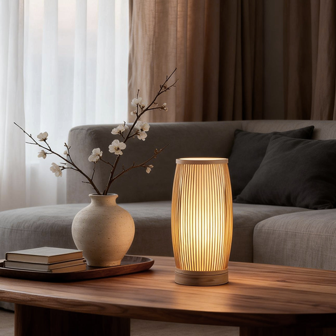 Kago Japanese Bamboo Lantern Table Lamp