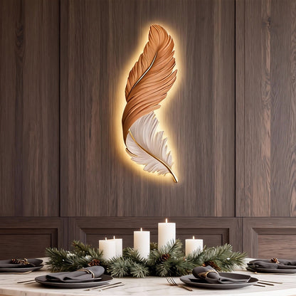 Piuma Feather LED Wall Art Lamp