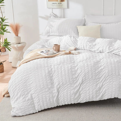 Japanese Seersucker Microfiber Duvet Cover Set