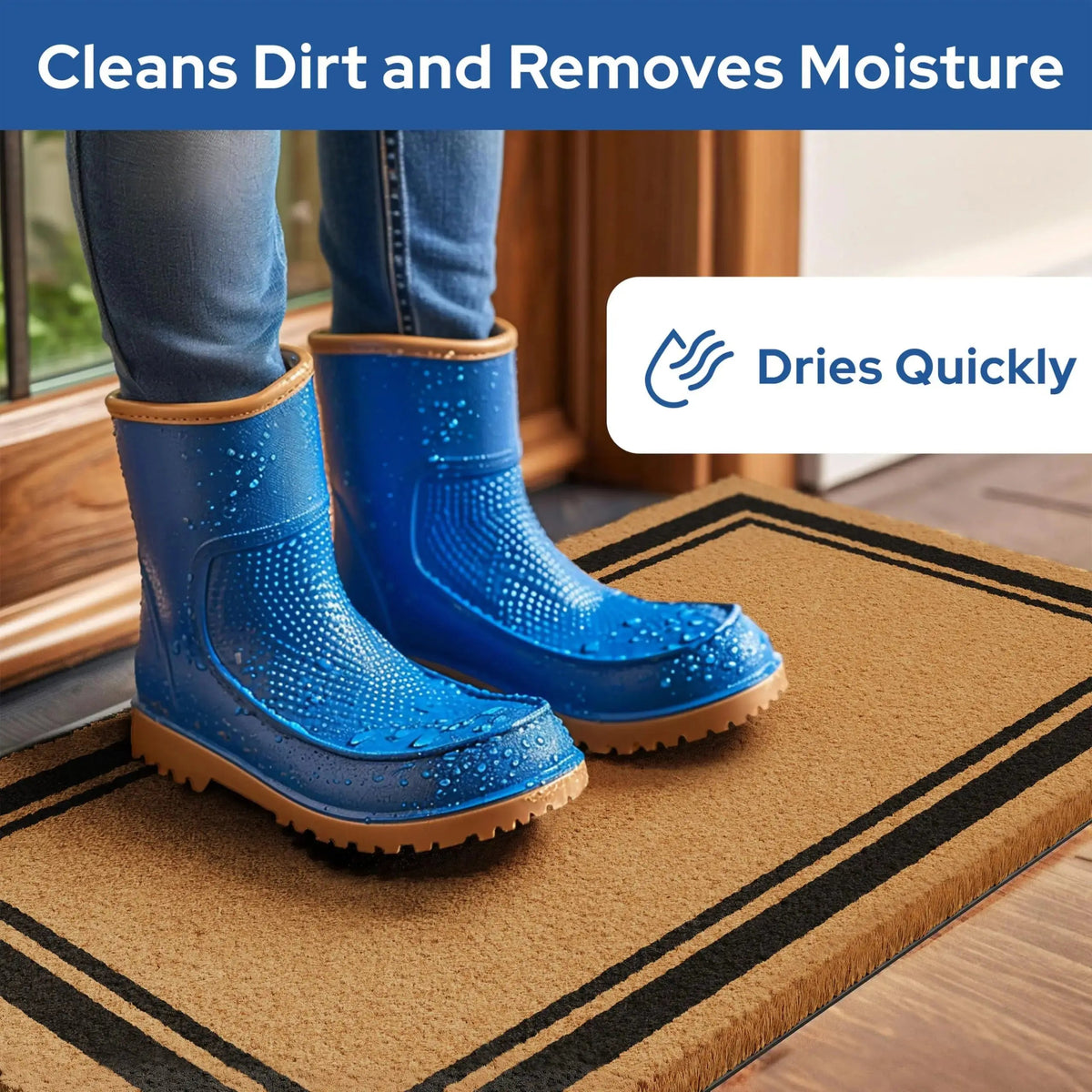 American Natural Coir Border Doormat