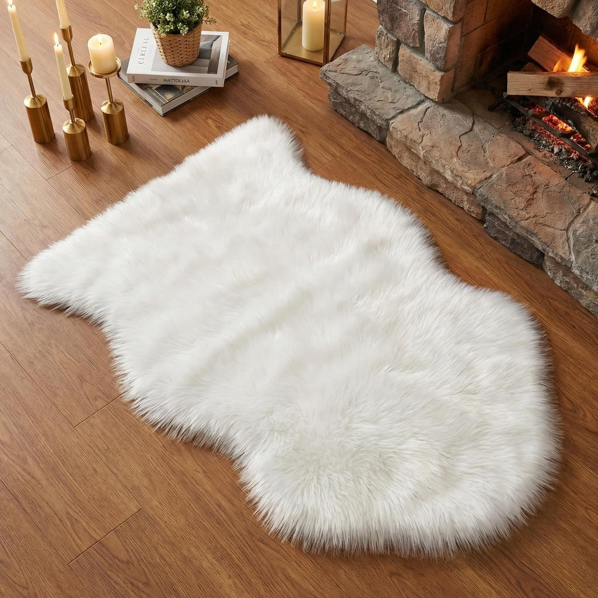 Faux Sheepskin Fur Rug