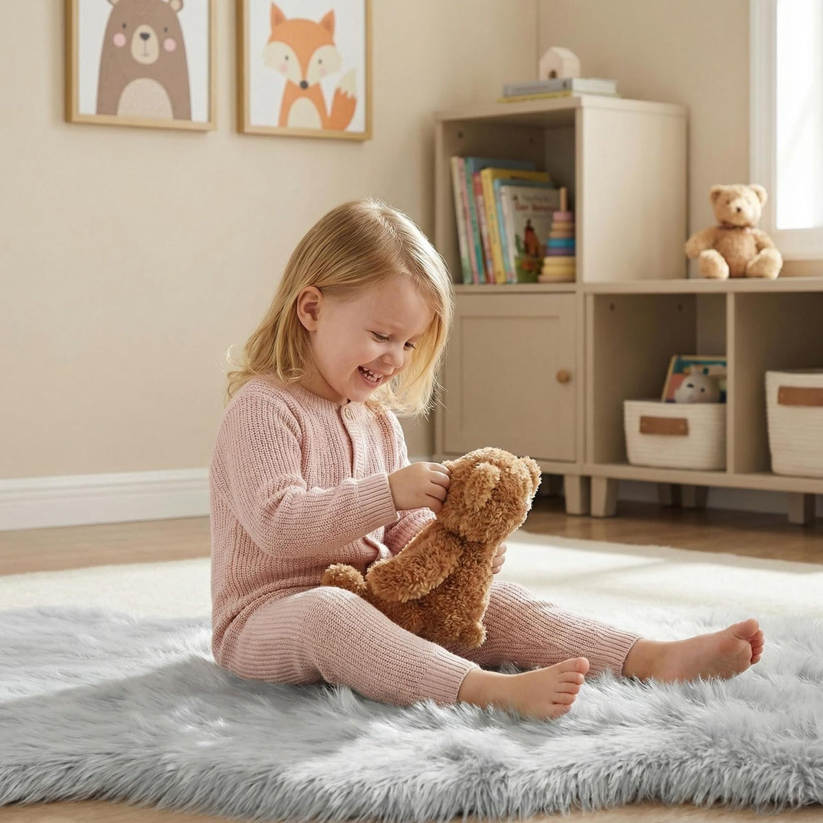 Faux Sheepskin Fur Rug