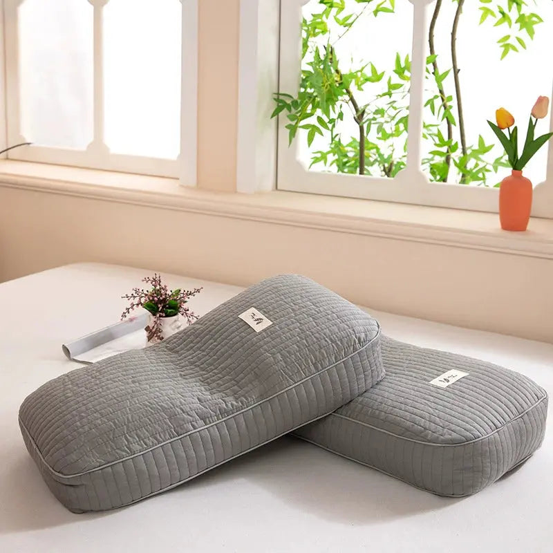 Buckwheat hull pillow in Gray
