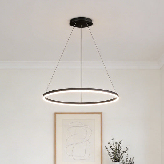 Anello LED ring chandelier in a living room