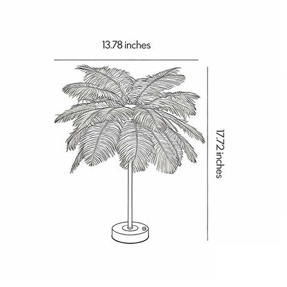 French Ostrich Feather Table Lamp