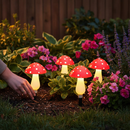 Nordic Solar Mushroom Garden Stake Lights