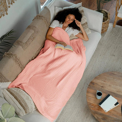 Modern Six-Layer Cotton Muslin Throw Blanket