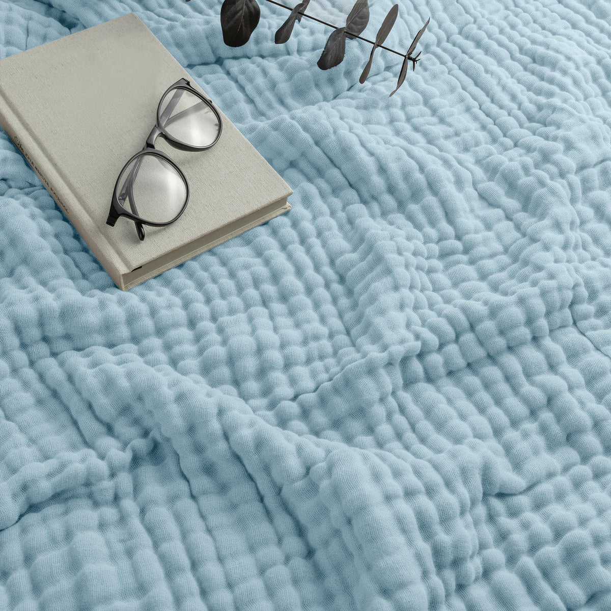 Modern Six-Layer Cotton Muslin Throw Blanket