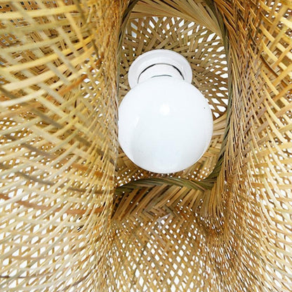 Inside view of the bamboo shade