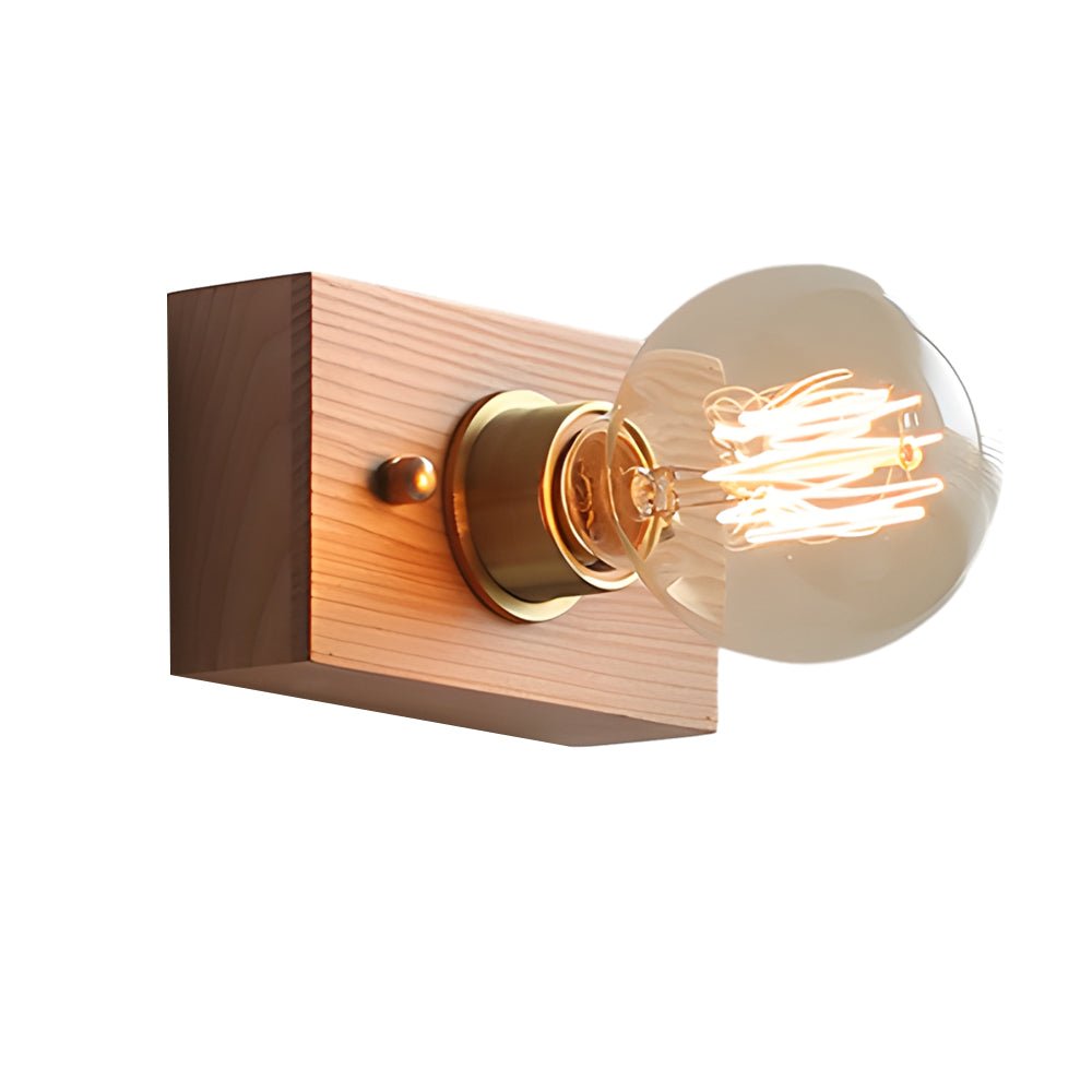 Noce Walnut and Brass Bedside Wall Light