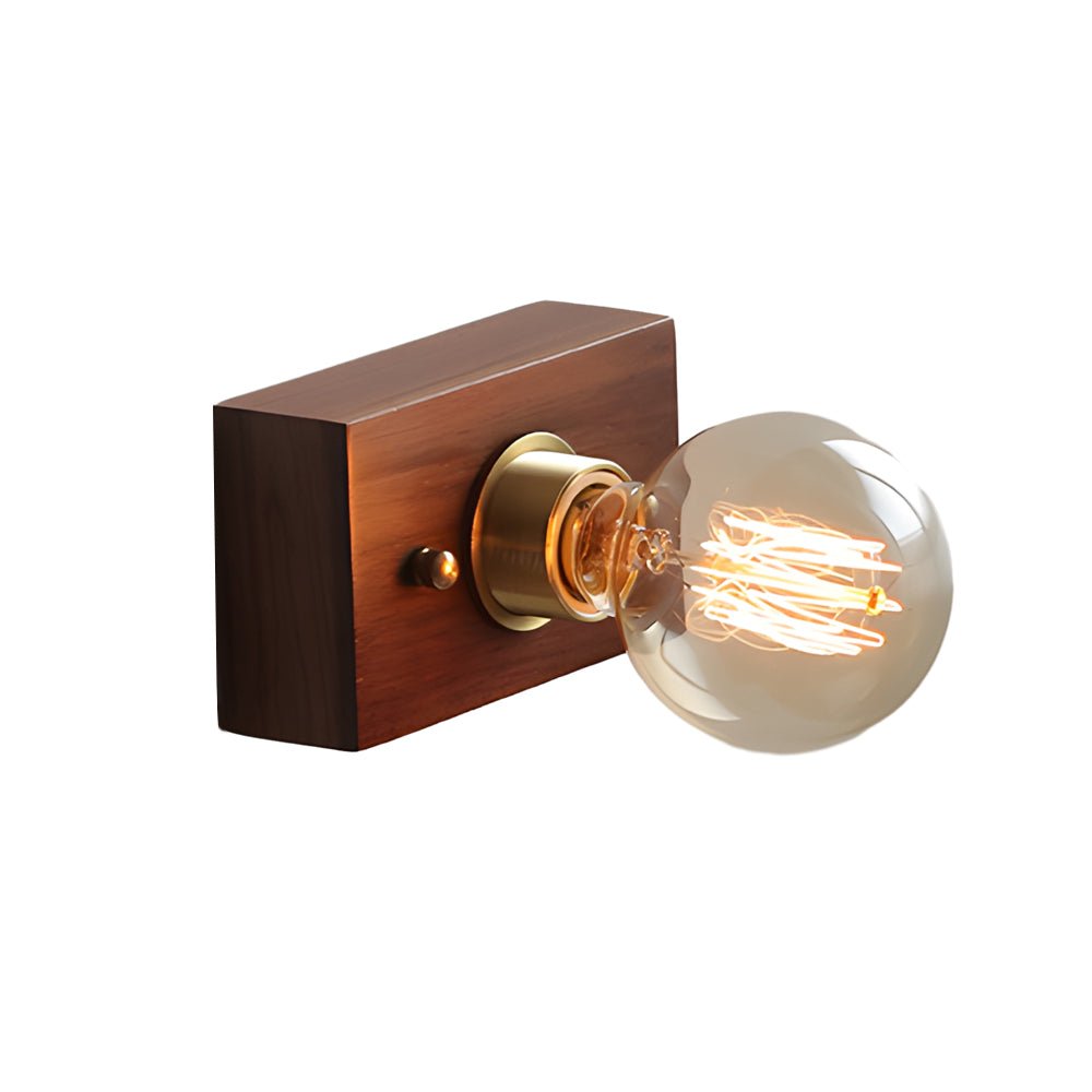 Noce Walnut and Brass Bedside Wall Light