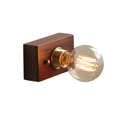 Noce Walnut and Brass Bedside Wall Light