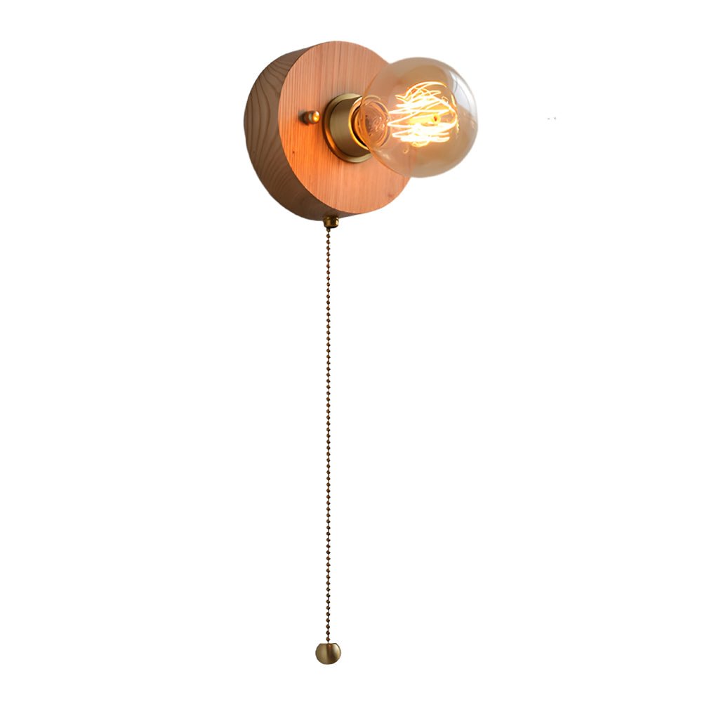 Noce Walnut and Brass Bedside Wall Light