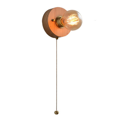 Noce Walnut and Brass Bedside Wall Light