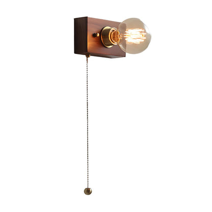 Noce Walnut and Brass Bedside Wall Light