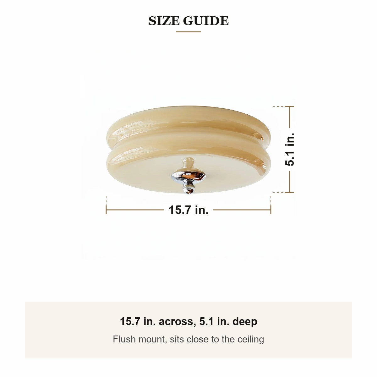 Gatsby flush mount size guide