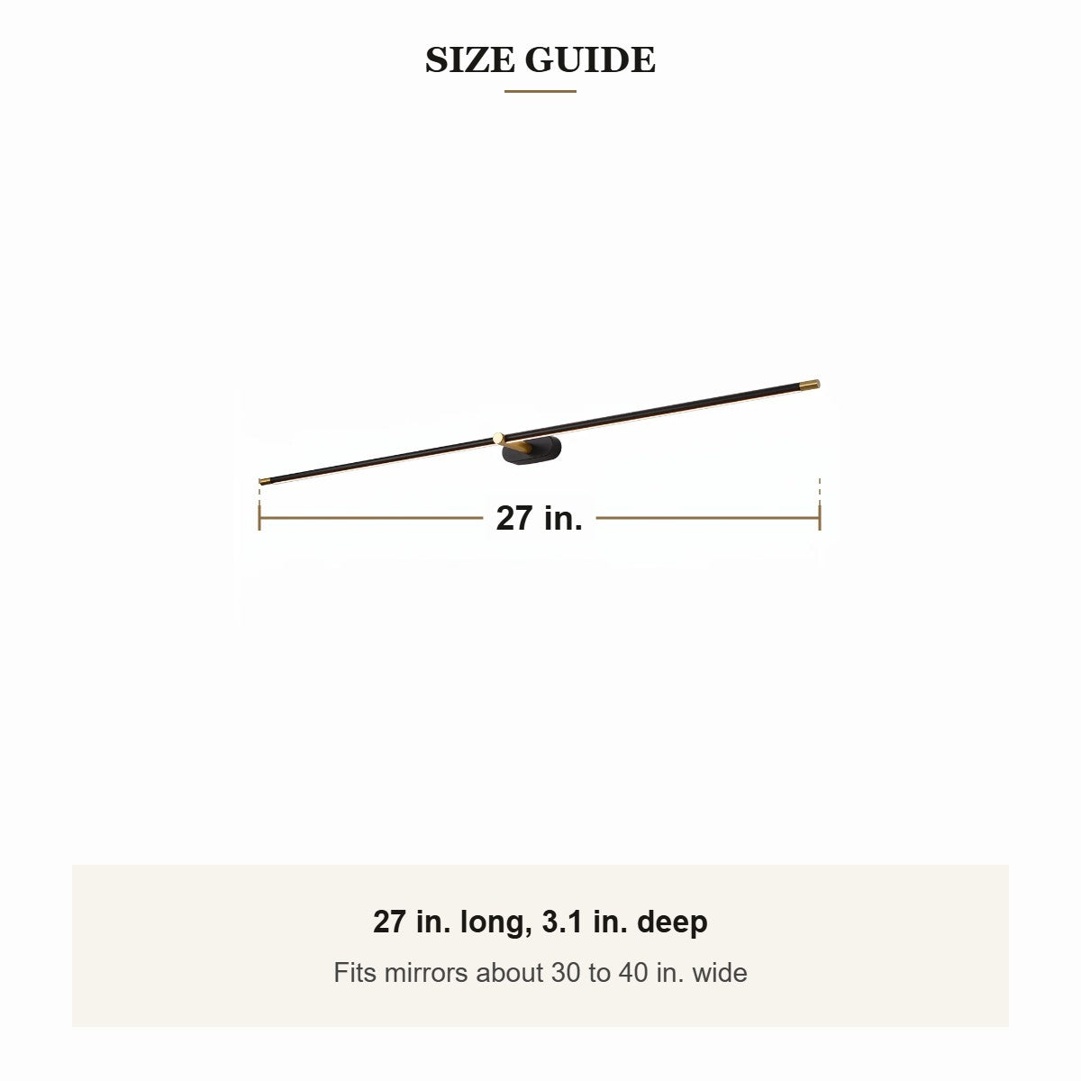 Lineo vanity light size guide