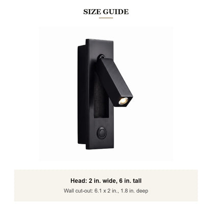 Lumo recessed wall light size guide