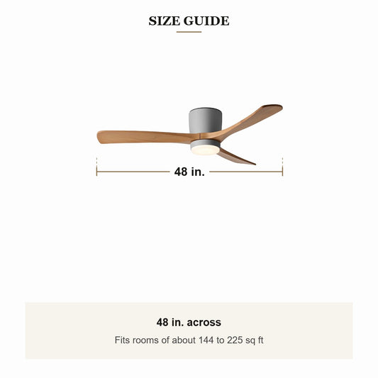 Sylva wood ceiling fan light size guide