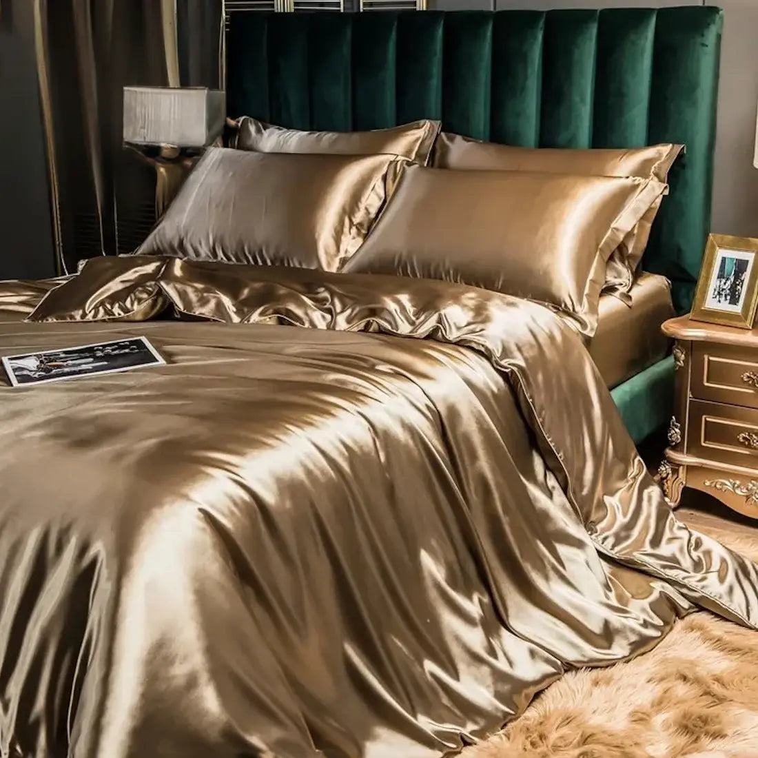 Italian Satin Bedding Set (4 Pieces)