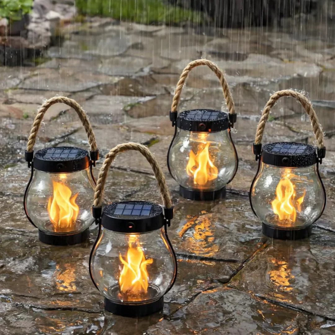 American Solar Flickering Flame Lantern