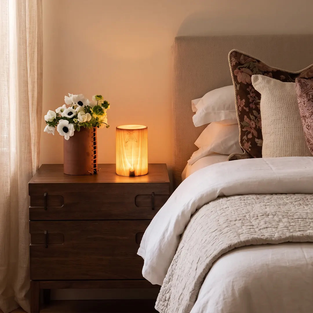 Cubo Wood Grain LED Night Lamp