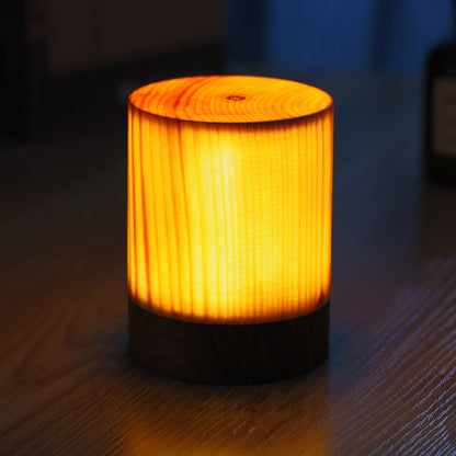 Cubo Wood Grain LED Night Lamp