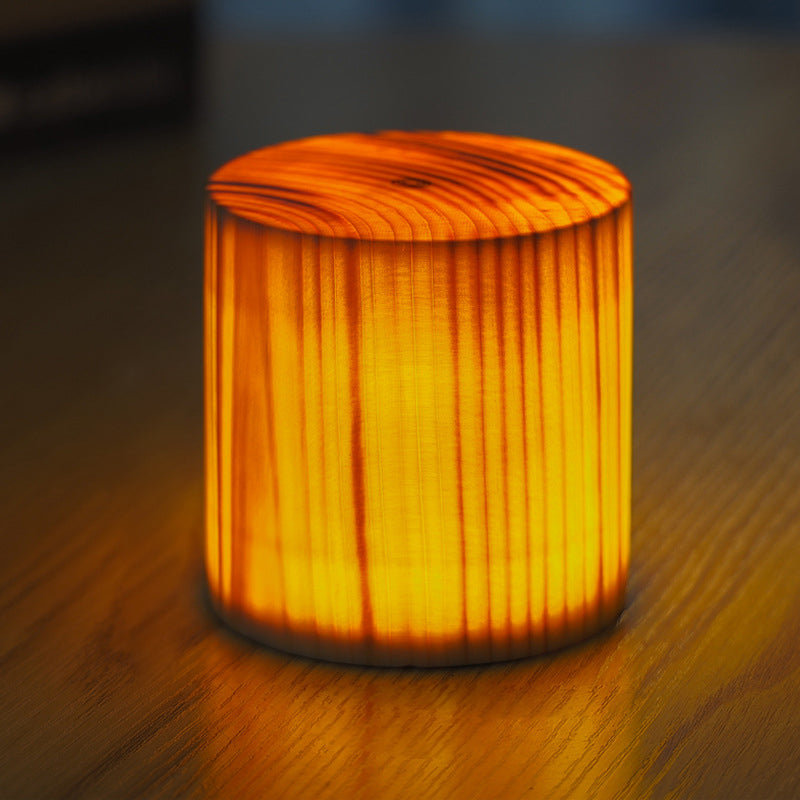 Cubo Wood Grain LED Night Lamp