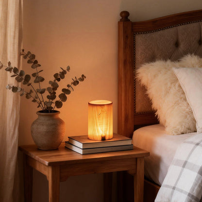 Cubo Wood Grain LED Night Lamp