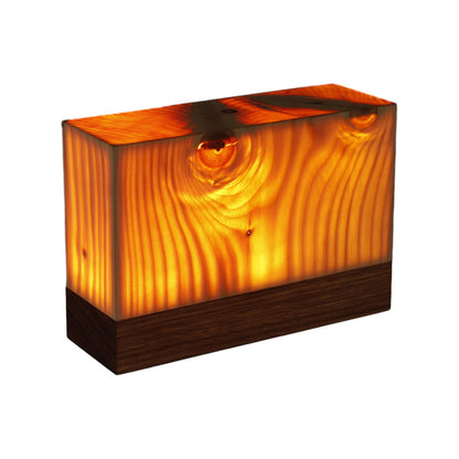 Cubo Wood Grain LED Night Lamp