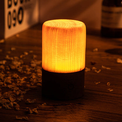 Cubo Wood Grain LED Night Lamp