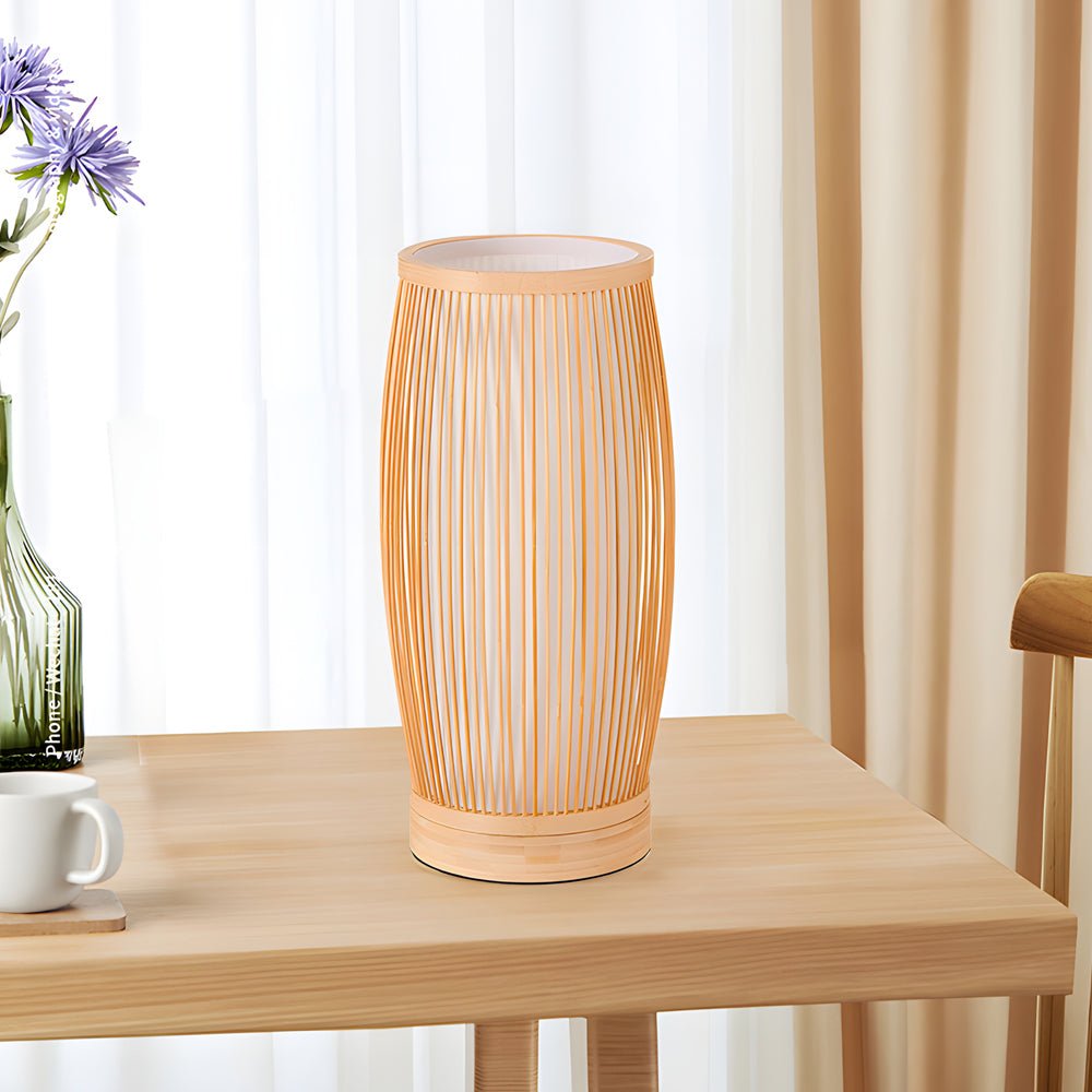 Kago Japanese Bamboo Lantern Table Lamp