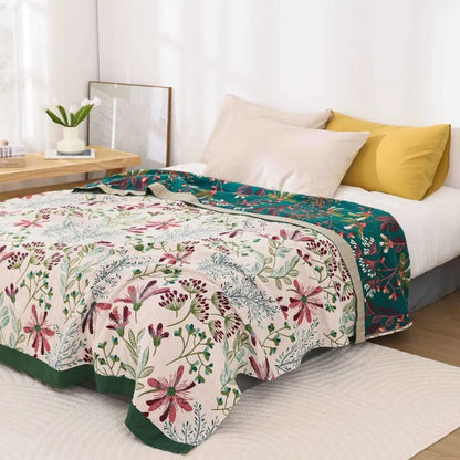 Fluffy 4-Layer Cotton Gauze Throw