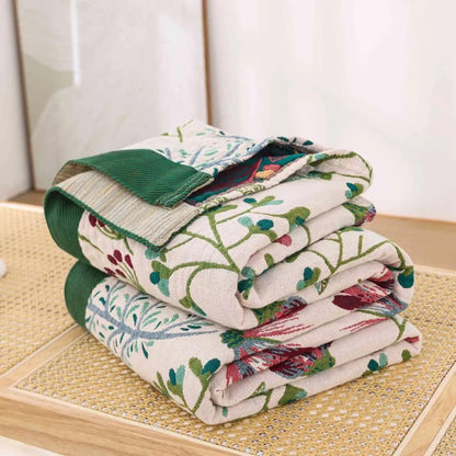 Fluffy 4-Layer Cotton Gauze Throw