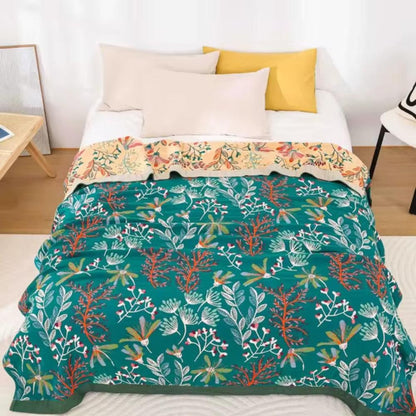 Fluffy 4-Layer Cotton Gauze Throw