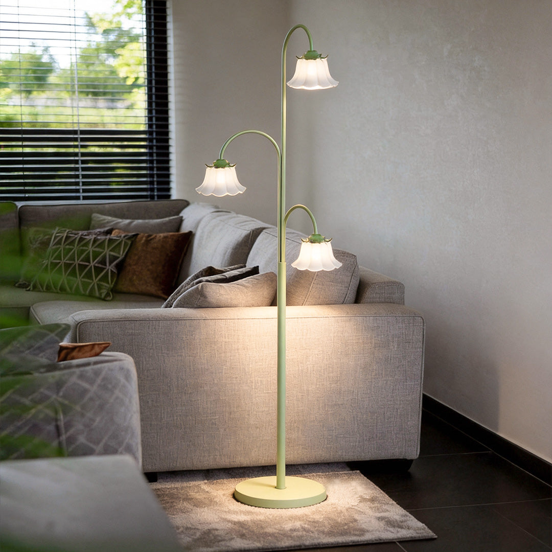 Tulipano tulip floor lamp in a living room