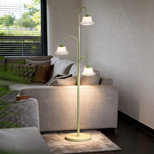 Tulipano tulip floor lamp in a living room