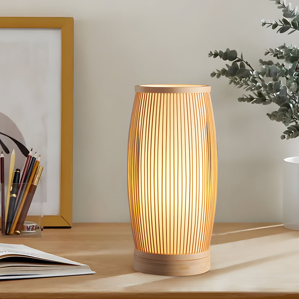 Kago Japanese Bamboo Lantern Table Lamp